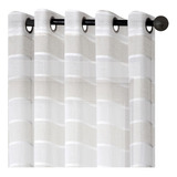 Cortinas De Ambiente Voile Blanca Jason 2 Paños Con Argollas