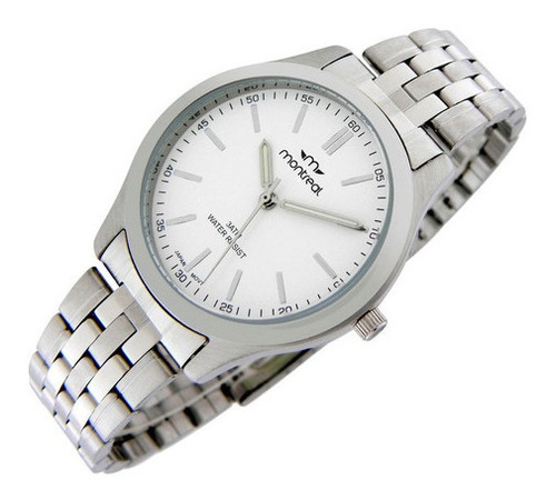 Reloj Montreal Hombre Ml1511 100% Acero Agujas Luminosas