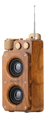 Altavoz Bluetooth Vintage Para Uso Doméstico Y Exterior Port