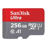 Sandisk Ultra 256 Gb Tarjeta Memoria Micro Sdxc Adapta Sd Ev