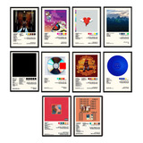  Kanye West Ye Álbum Music Tracklist Cuadro Con Marco Madera