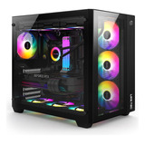 Gabinete Gamer Liketec Zeus V2 Aquário S/ Fans Cubo Design