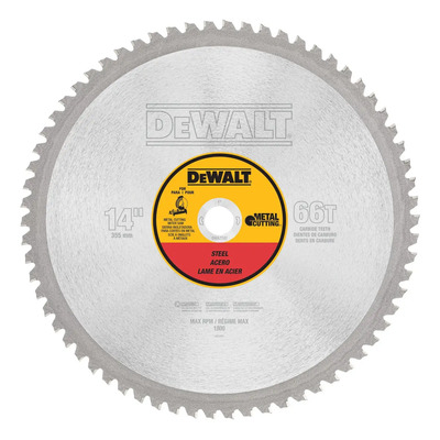 Disco Sierra Carburo 14 66 Dientes 1800 Rpm Dwa7747 Dewalt Color Gris | Meses sin interés