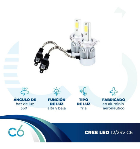 Kit Cree Led C6 H1 H4 H7 H11 9006 6ta Generacion