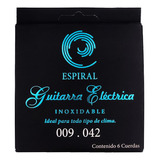 Cuerdas Para Guitarra Electrica .9 Inoxidable 6pzas Espiral