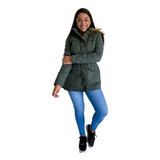 Campera Parka Dama Mujer Gabardina Modelo Cierre Y Botón 