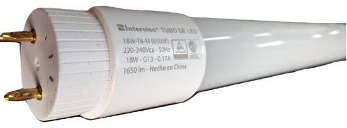 Tubo Led Interelec 18w Luz Fria 1,20mts Reemplazo 36w X 10