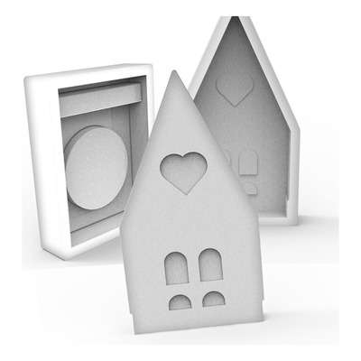 Forma Silicone Casinha Com Base Para Vela Rechaud Decorar M3
