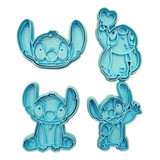 Cortante + Sello Stitch Galletitas, Cookies, Ballina Set X4u