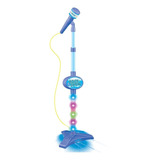 Microfone Brinquedo C/ Pedestal Conecta Música Luzes Criança