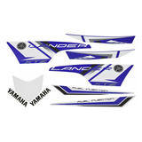 Jogo Adesivos Kit Faixa Xtz 250 Lander 2014 Azul Completo
