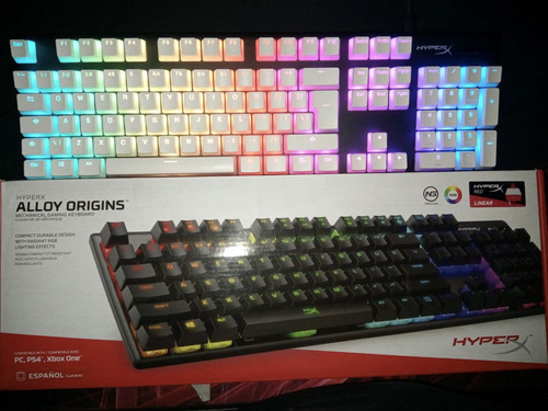 Teclado Mecanico Hyperx Alloy Origins + Keycaps Pbt Blancas