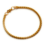 Pulsera Oro 18 Kilates Espiga 17cm X 4mm Unisex Exlusivo Lam