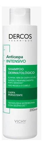 Shampoo Dercos Intensivo Contra Caspas Vichy 200ml Anticaspa