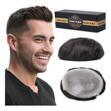 Toueki Toupee - Peluca De Cabello Humano Para Hombre, 8 X 10