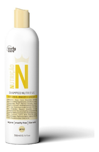 Shampoo Nutritivo Potente Curly Care Antirressecamento 300ml