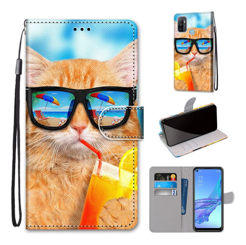 Funda De Pu Para Oppo A53 4g (2020) /a53s/a32/a33 (2020)