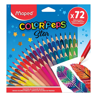 72 Colores D Madera Maped Star Utiles Escolares Originales | Envío gratis