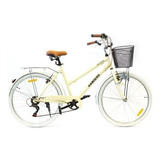 Bicicleta De Dama Paseo Rodado 26 Randers Bke726 Color Amarillo