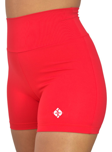 Short Curto Fitness Cós Alto Feminino Academia E  Corrida