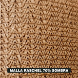 Malla Sombra Raschel Beige Rollo 70% 4.2x50 Mts