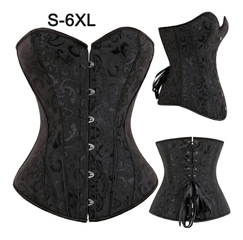 Sensual Y Delicado Corset De Brocato Talle 4xl Hasta 6xl 