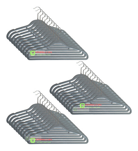 Pack 30 Colgadores De Ropa Terciopelo Antideslizante 42cm