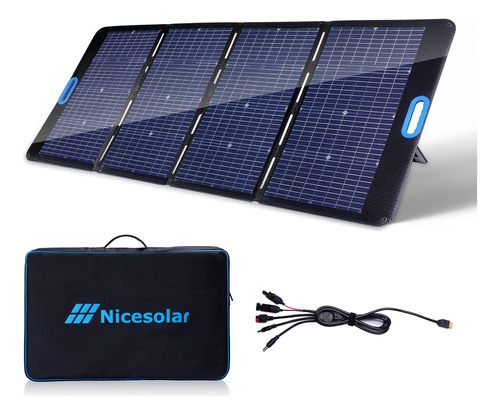 Kit De Panel Solar Portatil Bifacial De Nicesolar 200w Para 