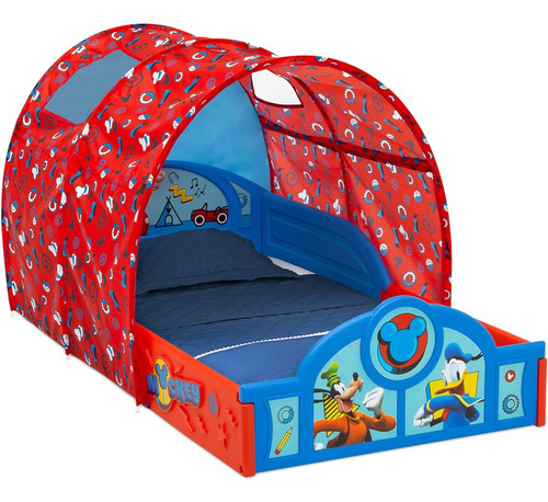 Cama Infantil Play Area Con Toldo Mickey Mouse 