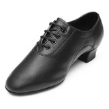 . Zapatos De Baile Latino De Cuero Para Hombre, Negros, 3,5