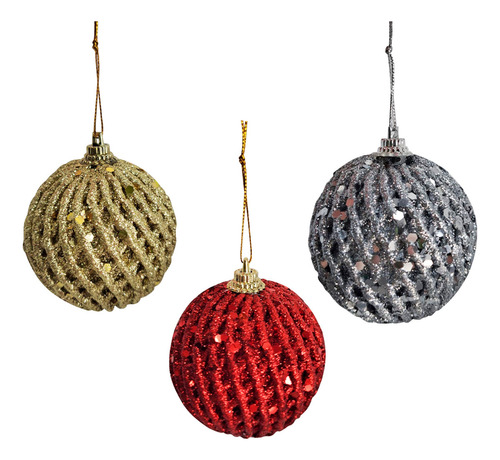 Set X15 Esferas Bolas Navideñas Decoración Navidad Árbol