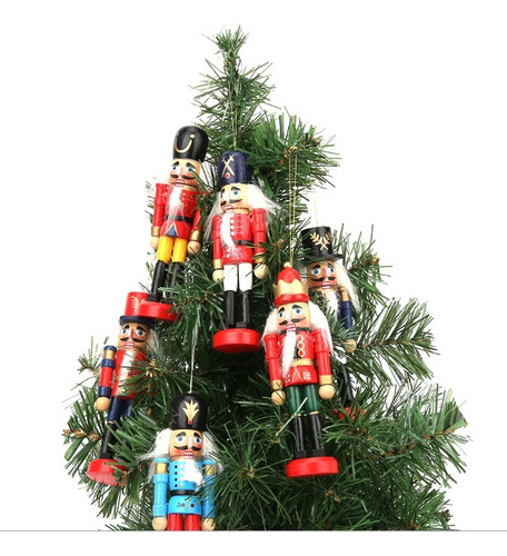 6pcs Cascanueces Soldado Figuras Adorno Decorativo Regalos