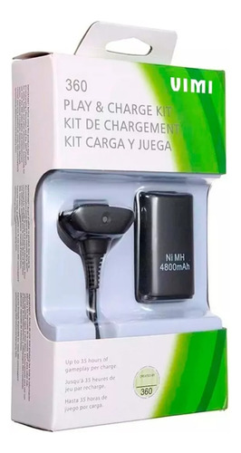 Kit Carga Y Juega Para Control Xbox 360.