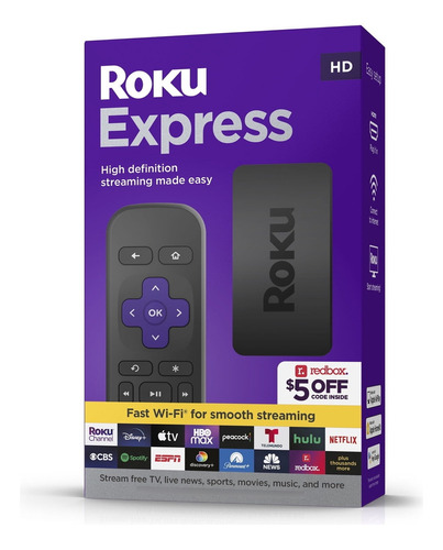 Roku Express Hd Negro Estándar - Caja Dañada