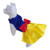 Vestido Pet Branca De Neve Roupa De Cachorro Gato Cães Cão