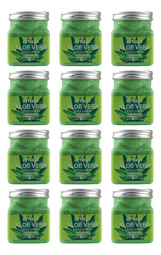 12 Exfoliantes Faciales Y Corporales De Aloe Vera, 350 Ml.