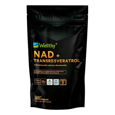 Wellthy Nad Y Tranresveratrol 180 Caps. Sabor Sin Sabor | Envío gratis