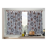 Cortinas Ambiente Cortas Coffee + Envio Gratis