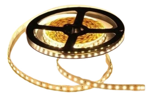 Rolo De Fita Led 3000k 5mts 120 Led/m + 1 Fonte 5a Metalica