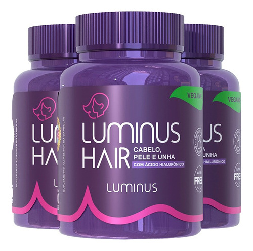 Luminus Hair - Tratamento 90 Dias - 03 Unidades.