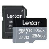Cartão Memória Microsd Lexar 256gb Micro Sd E Adap Preto