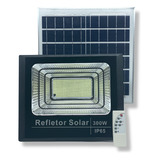 Refletor Holofote  Solar 300w 6000k+placa Solar Prova D´água