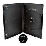 Pack X 50 Cajas Dvd Negra 14 Mm Premium