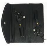 Kit Profesional Barber Tijeras Corte Pulir 6 + Estuche Mozku