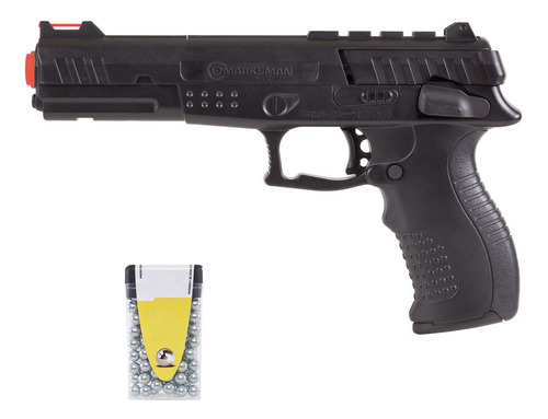 Pistola Airgun Spring Preta 1018 4.5mm - Marksman + Esferas