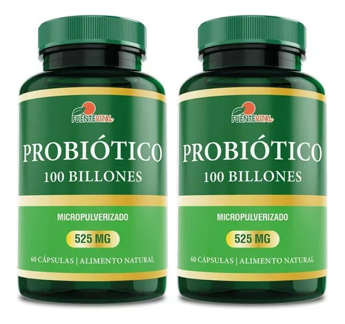 Probioticos 100 Billones Fv 120 Caps Micropulverizado 2x60