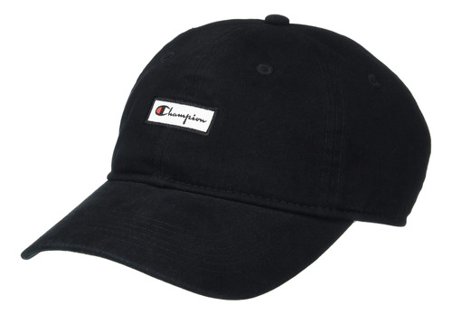 Parche Negro Tejido De Hat Champion Dad Hat