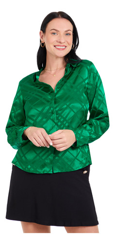Blusa Mujer Con Textura Verde Fashion's Park
