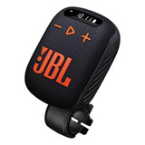 Bocina Jbl Wind 3 Con Soporte Para Bicicleta Y Radio Fm Color Negro Con Naranja