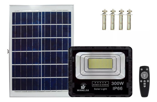 Reflector Solar Led 300w De Poder C/panel Solar Ip67